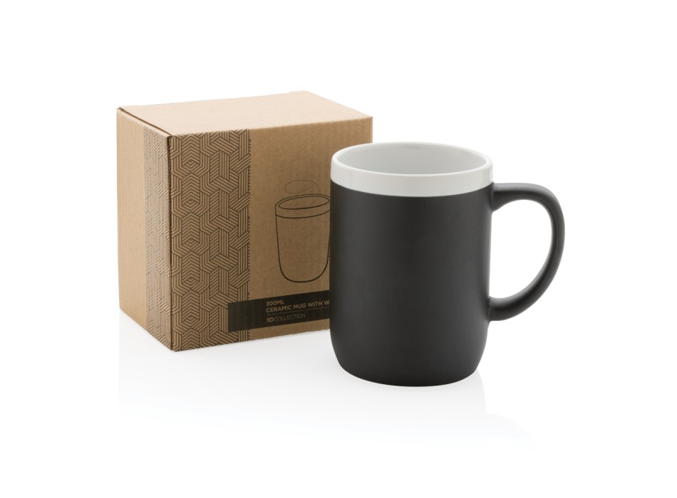 Tazza in ceramica con bordo bianco 300ml FullGadgets.com