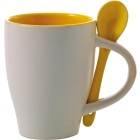Tazza in ceramica con cucchiaio, capacità 300 ml Eduardo FullGadgets.com