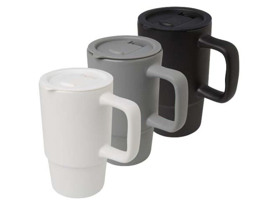 Tazza in ceramica da 450 ml con coperchio in plastica Carter FullGadgets.com