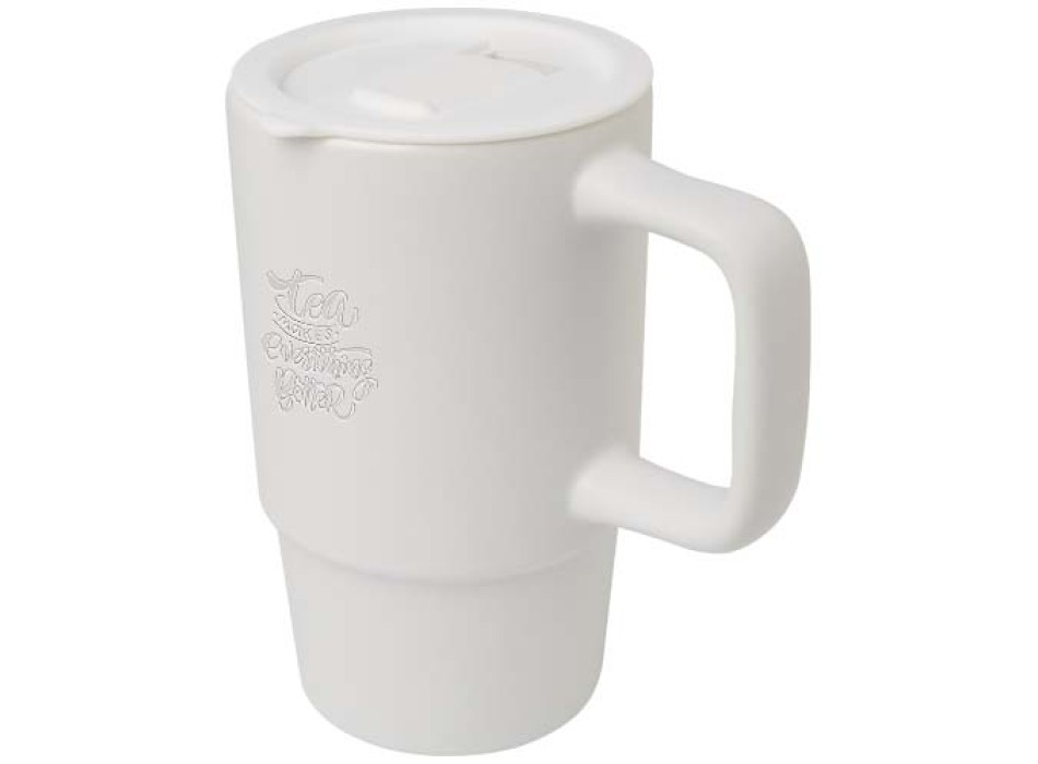 Tazza in ceramica da 450 ml con coperchio in plastica Carter FullGadgets.com