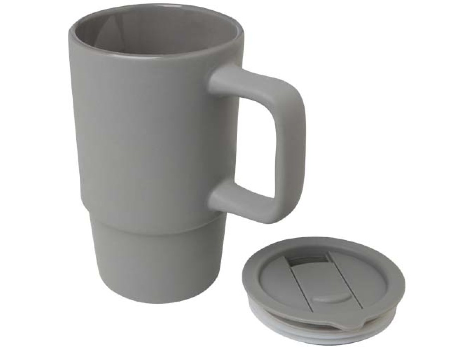 Tazza in ceramica da 450 ml con coperchio in plastica Carter FullGadgets.com