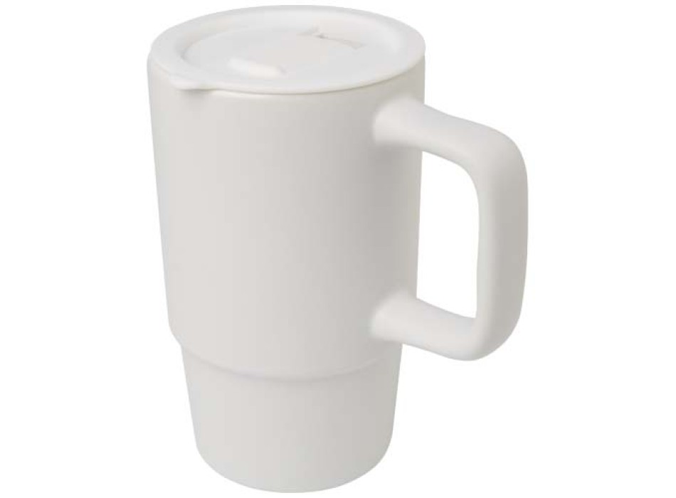 Tazza in ceramica da 450 ml con coperchio in plastica Carter FullGadgets.com