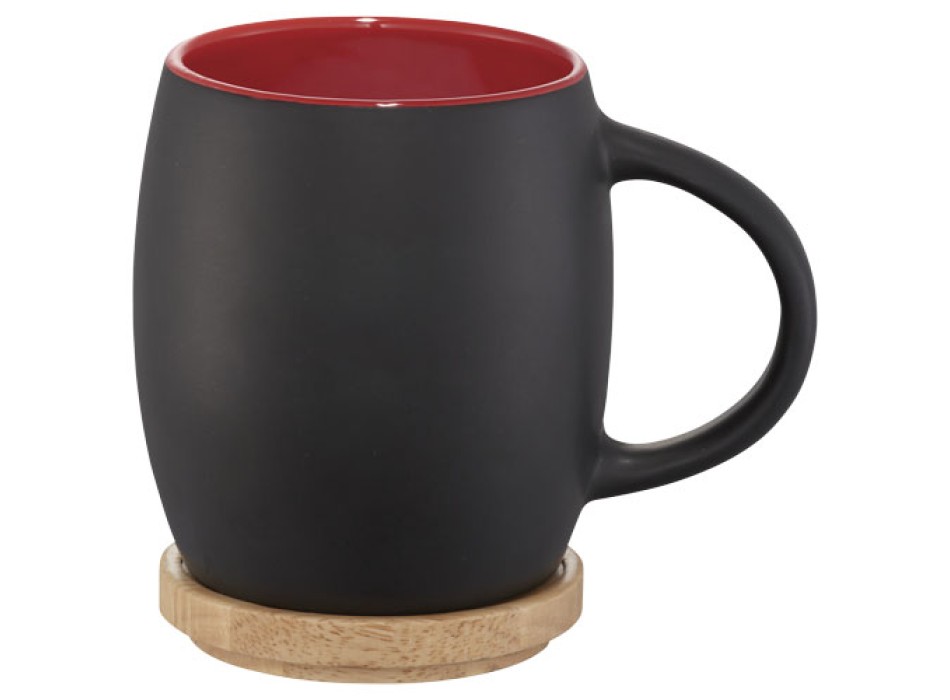 Tazza in ceramica Heart con coperchio in legno da 400 ml FullGadgets.com