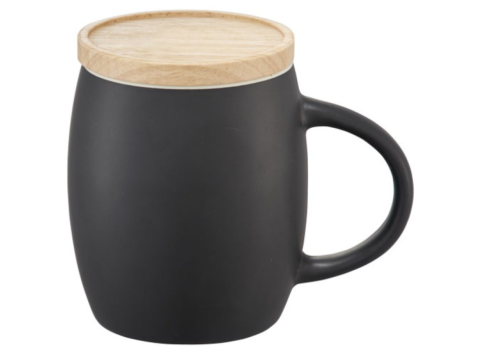 Tazza in ceramica Heart con coperchio in legno da 400 ml FullGadgets.com