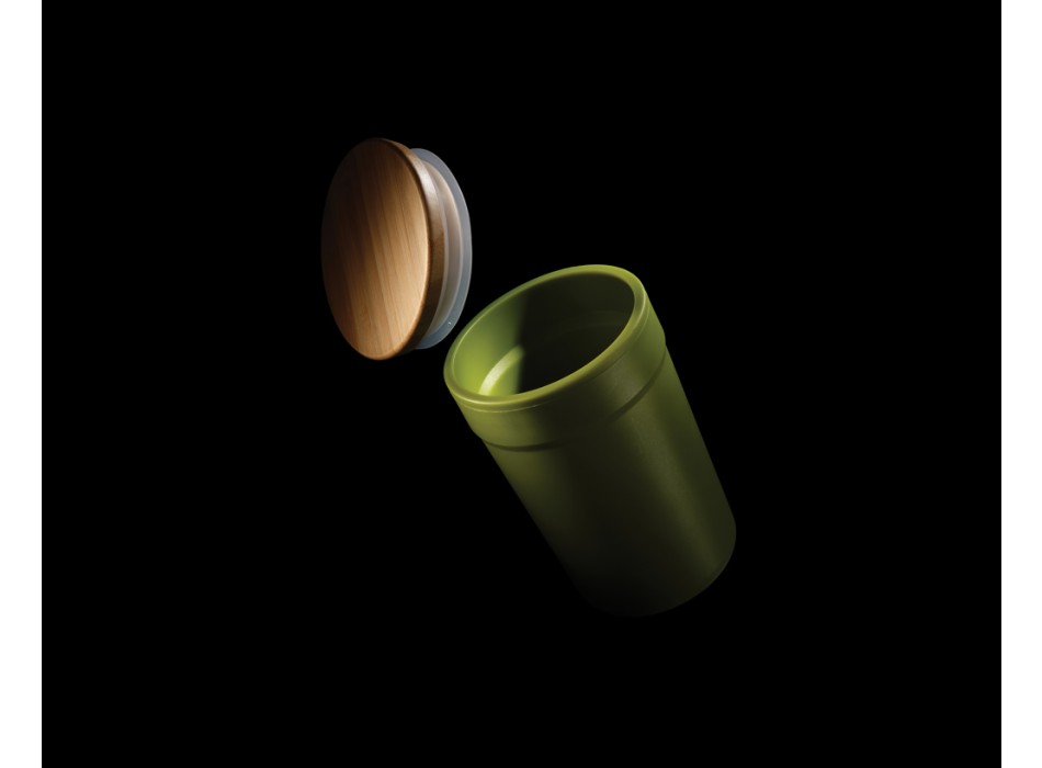 Tazza in rPP GRS con tappo in bambù FullGadgets.com