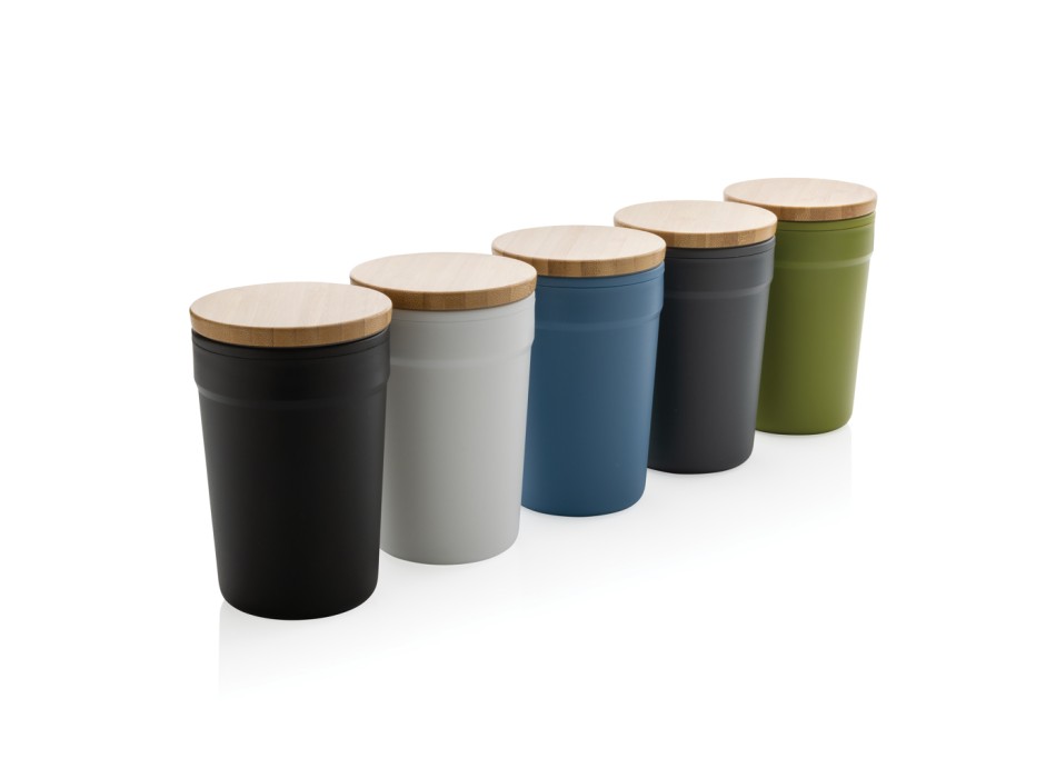 Tazza in rPP GRS con tappo in bambù FullGadgets.com