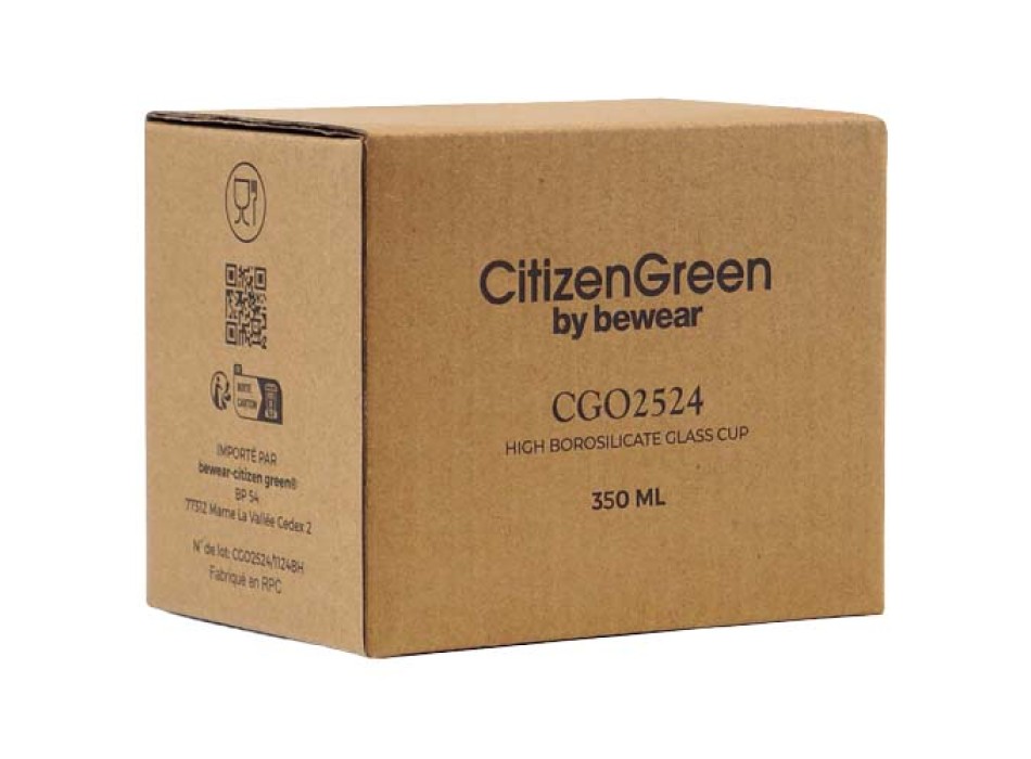 Tazza in vetro borosilicato Citizen Green Purdrink  FullGadgets.com