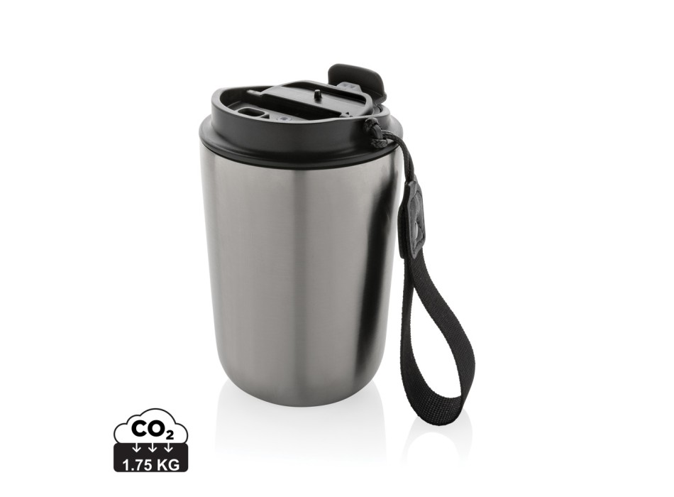 Tazza termica Cuppa in acciaio riciclato con laccio da collo FullGadgets.com