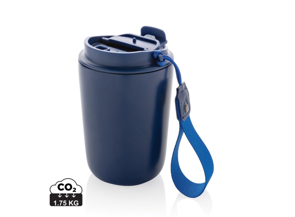 Tazza termica Cuppa in acciaio riciclato con laccio da collo FullGadgets.com