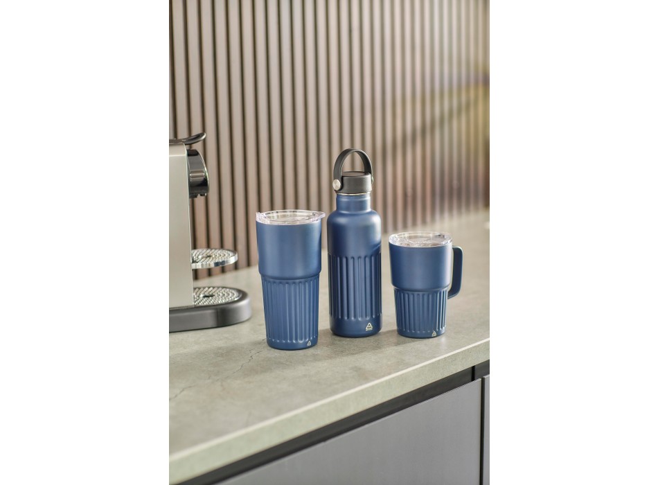 Tazza termica da viaggio in acciaio inox riciclato doppia parete 500 ml Kael FullGadgets.com