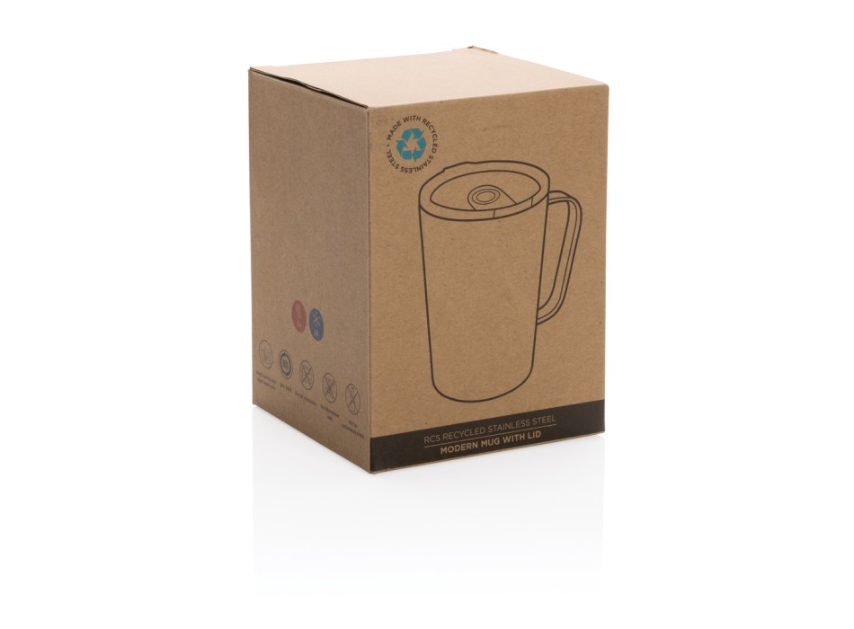 Tazza termica in acciaio inox riciclato RCS con tappo 420ml FullGadgets.com