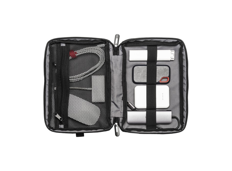 Tech organizer in poliestere riciclato jacquard 600D (lining interno in R-PET) FullGadgets.com