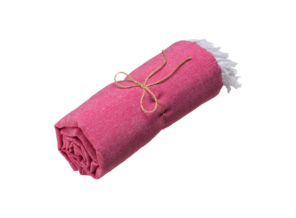 Telo mare in cotone riciclato 150 g/m2. Effetto melange e frange FullGadgets.com