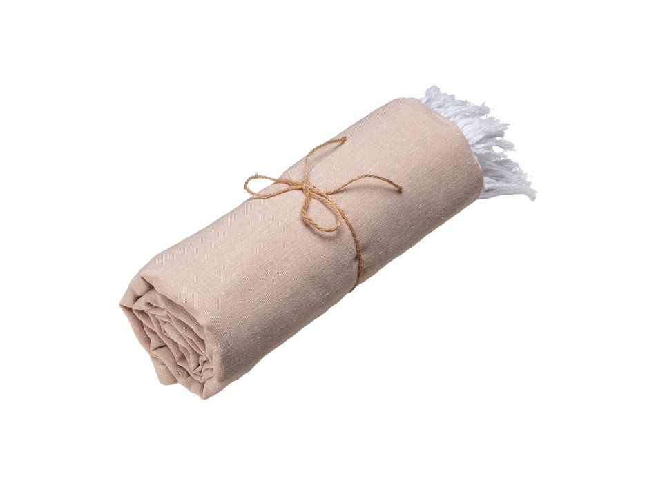 Telo mare in cotone riciclato 150 g/m2. Effetto melange e frange FullGadgets.com