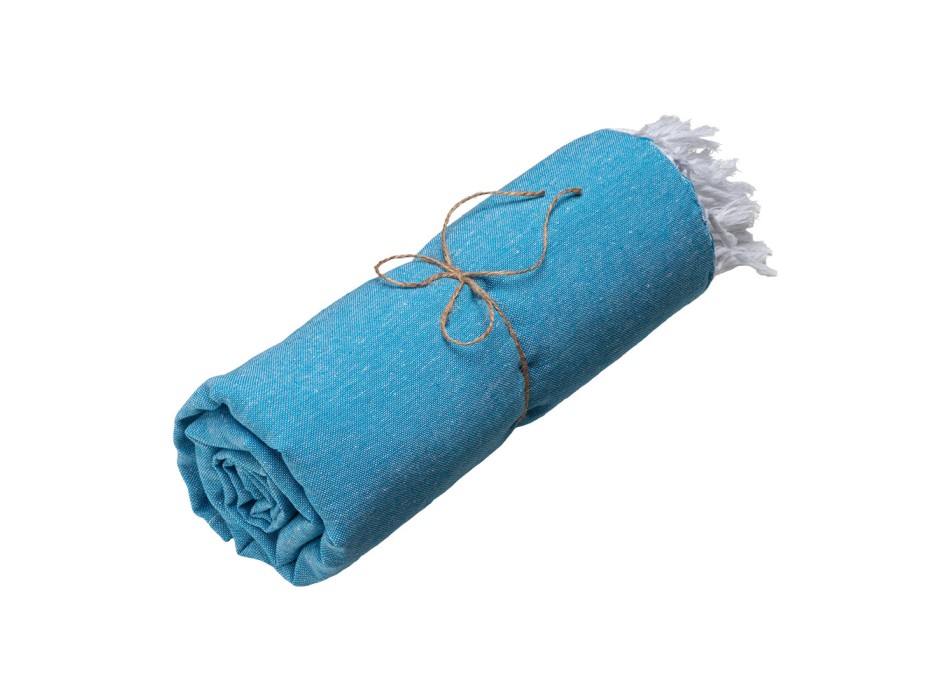 Telo mare in cotone riciclato 150 g/m2. Effetto melange e frange FullGadgets.com