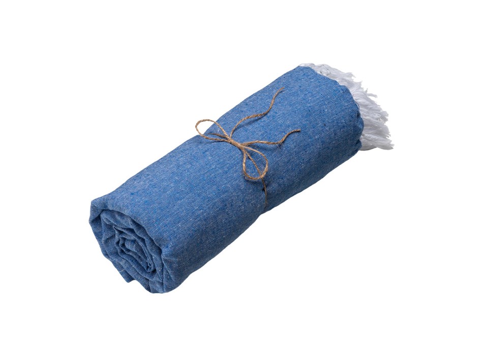 Telo mare in cotone riciclato 150 g/m2. Effetto melange e frange FullGadgets.com