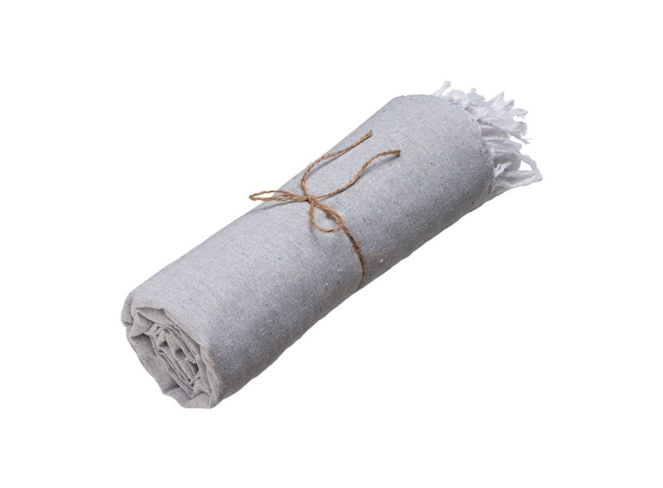 Telo mare in cotone riciclato 150 g/m2. Effetto melange e frange FullGadgets.com