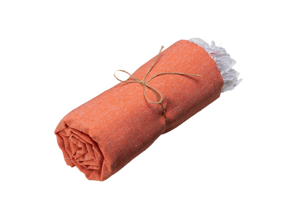 Telo mare in cotone riciclato 150 g/m2. Effetto melange e frange FullGadgets.com