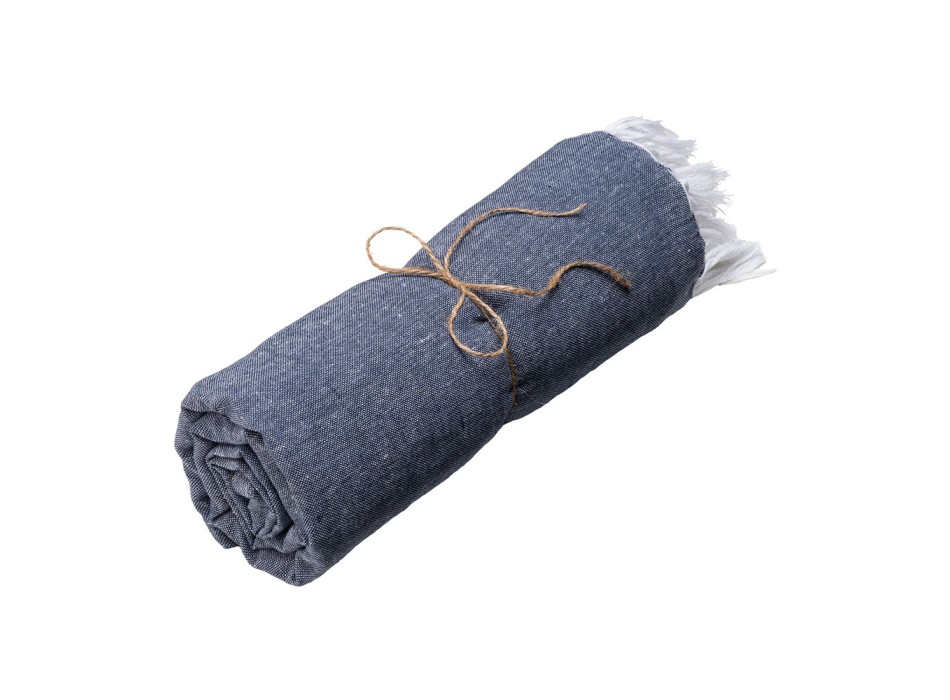 Telo mare in cotone riciclato 150 g/m2. Effetto melange e frange FullGadgets.com