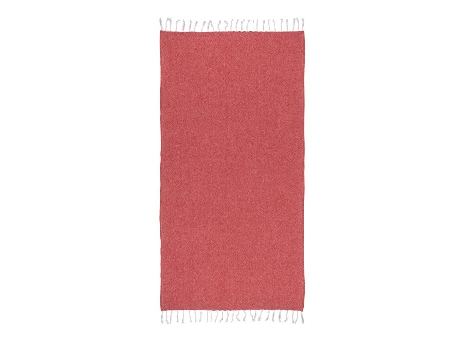 Telo mare in cotone riciclato 150 g/m2. Effetto melange e frange FullGadgets.com