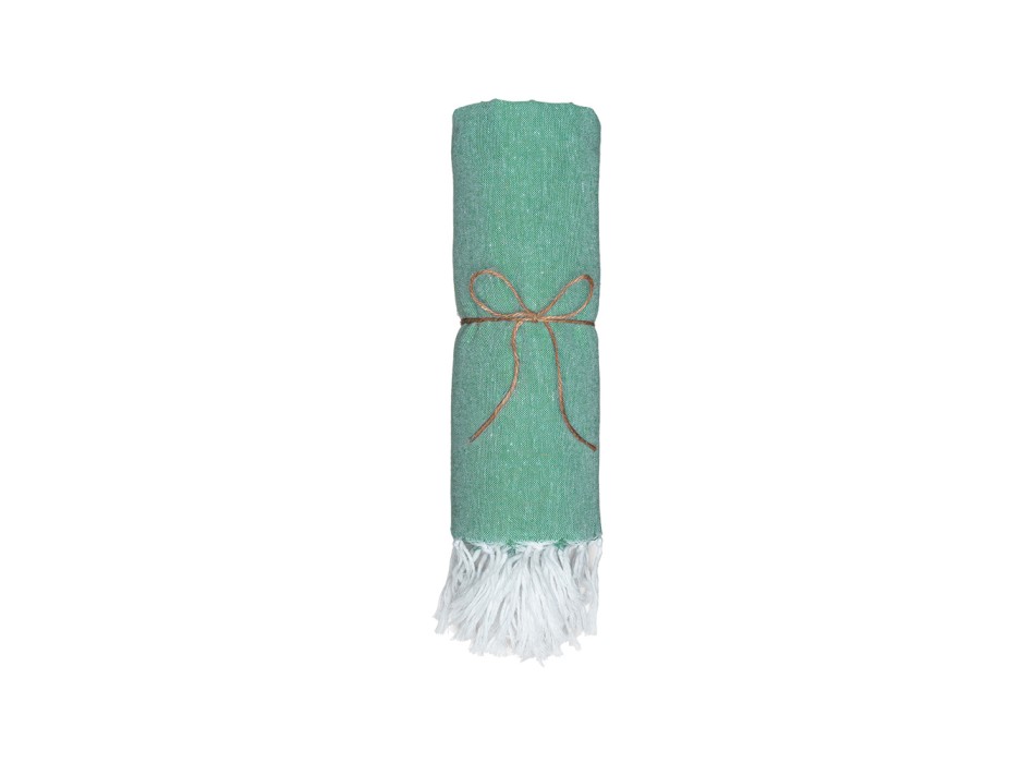 Telo mare in cotone riciclato 150 g/m2. Effetto melange e frange FullGadgets.com