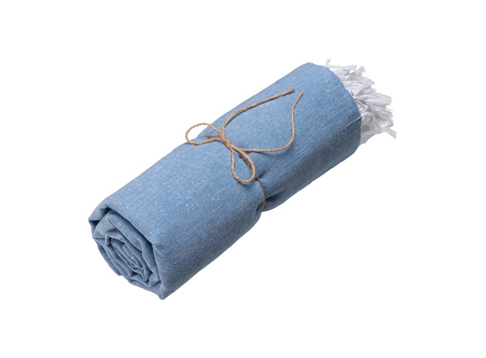 Telo mare in cotone riciclato 150 g/m2. Effetto melange e frange FullGadgets.com