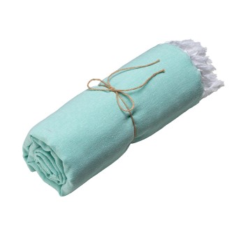Telo mare in cotone riciclato 150 g/m2. Effetto melange e frange FullGadgets.com