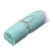 Telo mare in cotone riciclato 150 g/m2. Effetto melange e frange FullGadgets.com