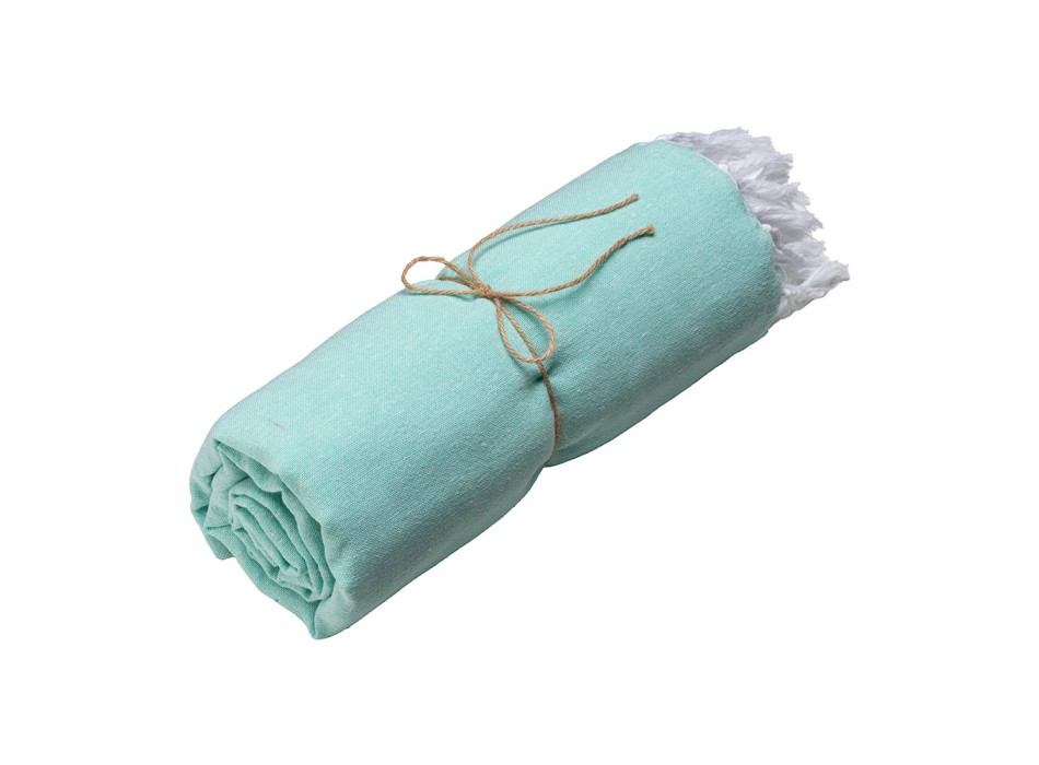 Telo mare in cotone riciclato 150 g/m2. Effetto melange e frange FullGadgets.com