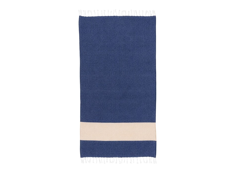 Telo mare in cotone riciclato 180 g/m2. Effetto melange e frange FullGadgets.com