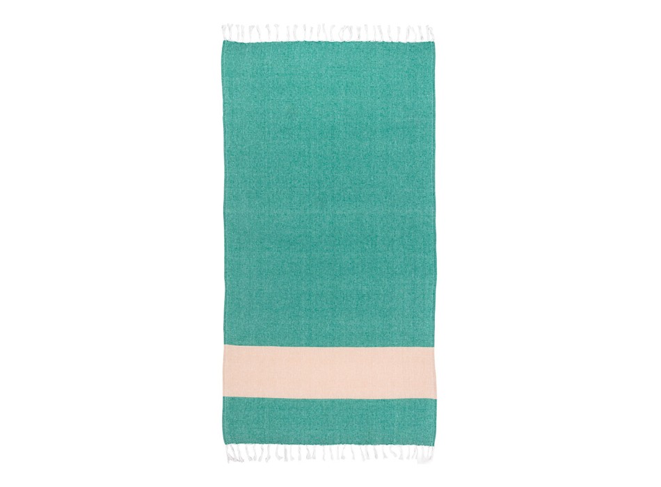 Telo mare in cotone riciclato 180 g/m2. Effetto melange e frange FullGadgets.com