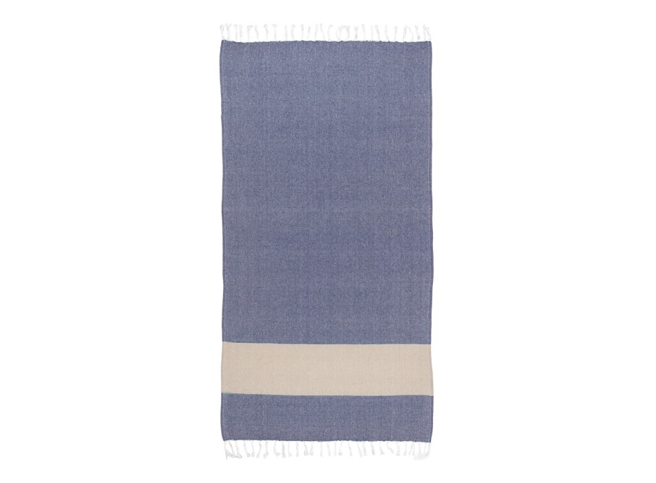 Telo mare in cotone riciclato 180 g/m2. Effetto melange e frange FullGadgets.com