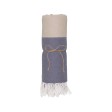 Telo mare in cotone riciclato 180 g/m2. Effetto melange e frange FullGadgets.com