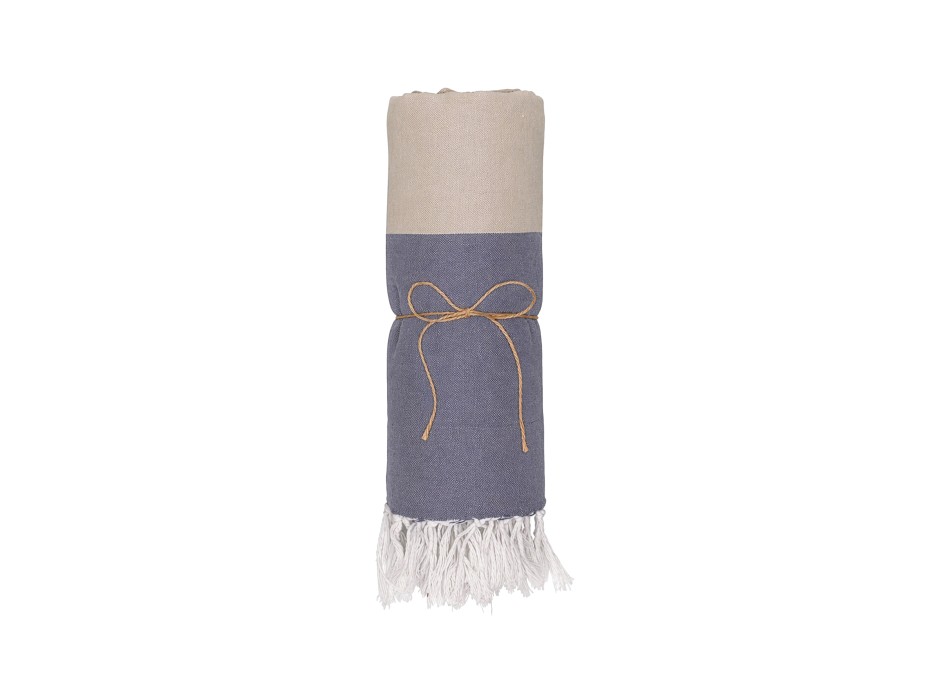 Telo mare in cotone riciclato 180 g/m2. Effetto melange e frange FullGadgets.com