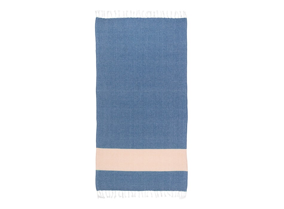 Telo mare in cotone riciclato 180 g/m2. Effetto melange e frange FullGadgets.com