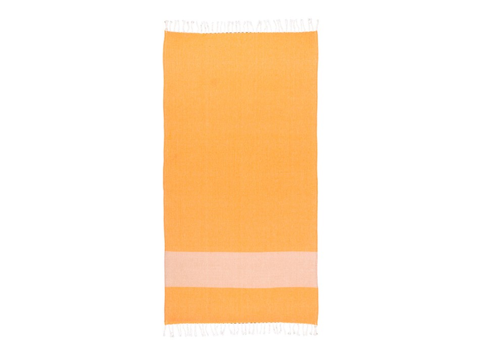 Telo mare in cotone riciclato 180 g/m2. Effetto melange e frange FullGadgets.com