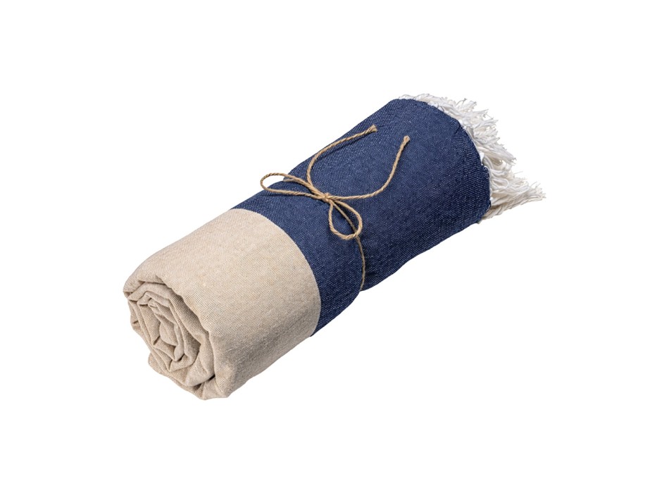 Telo mare in cotone riciclato 180 g/m2. Effetto melange e frange FullGadgets.com