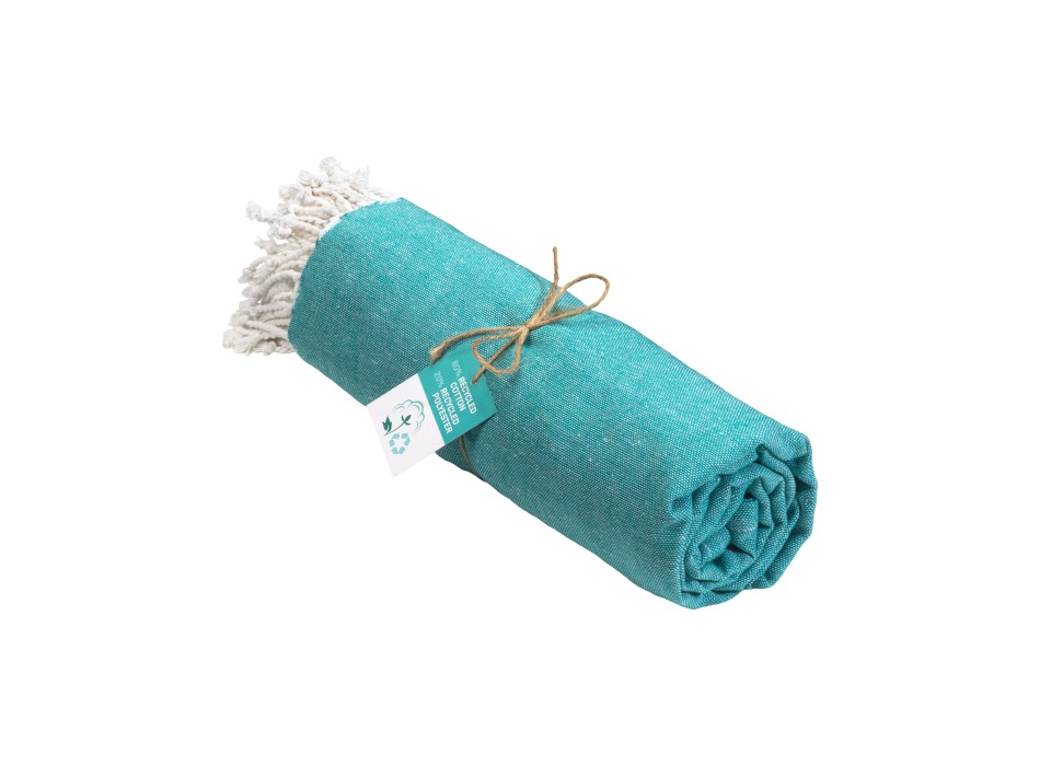 Telo mare/pareo  in cotone riciclato  da 180 gr/m2 con frange, misura 90x170 cm FullGadgets.com