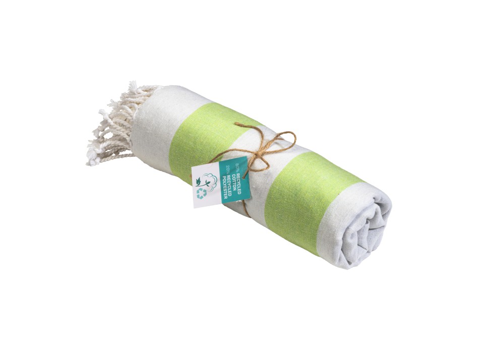 Telo mare/pareo  in cotone riciclato  da 180 gr/m2 con frange, misura 90x170 cm FullGadgets.com