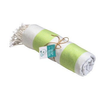 Telo mare/pareo  in cotone riciclato  da 180 gr/m2 con frange, misura 90x170 cm FullGadgets.com