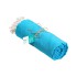 Telo mare/pareo  in cotone riciclato  da 180 gr/m2 con frange, misura 90x170 cm