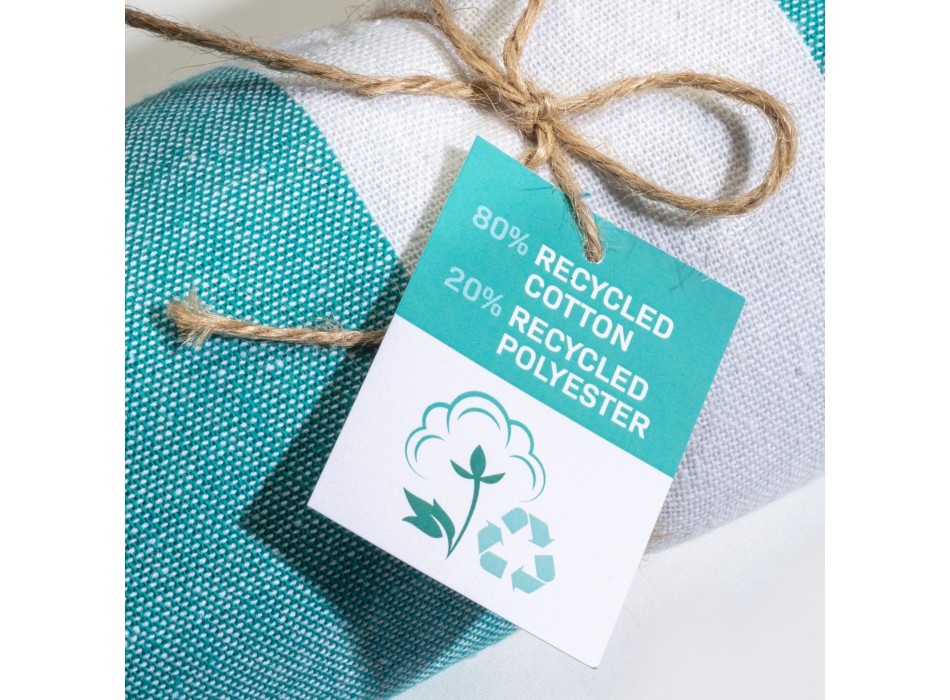 Telo mare/pareo  in cotone riciclato  da 180 gr/m2 con frange, misura 90x170 cm FullGadgets.com