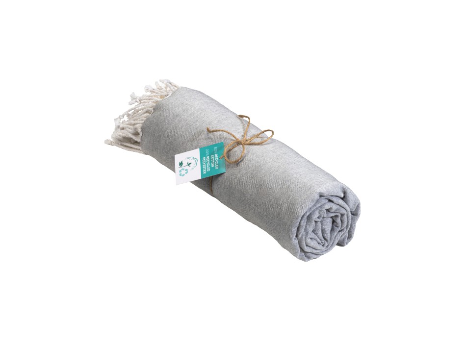 Telo mare/pareo  in cotone riciclato  da 180 gr/m2 con frange, misura 90x170 cm FullGadgets.com