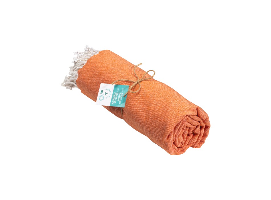 Telo mare/pareo  in cotone riciclato  da 180 gr/m2 con frange, misura 90x170 cm FullGadgets.com