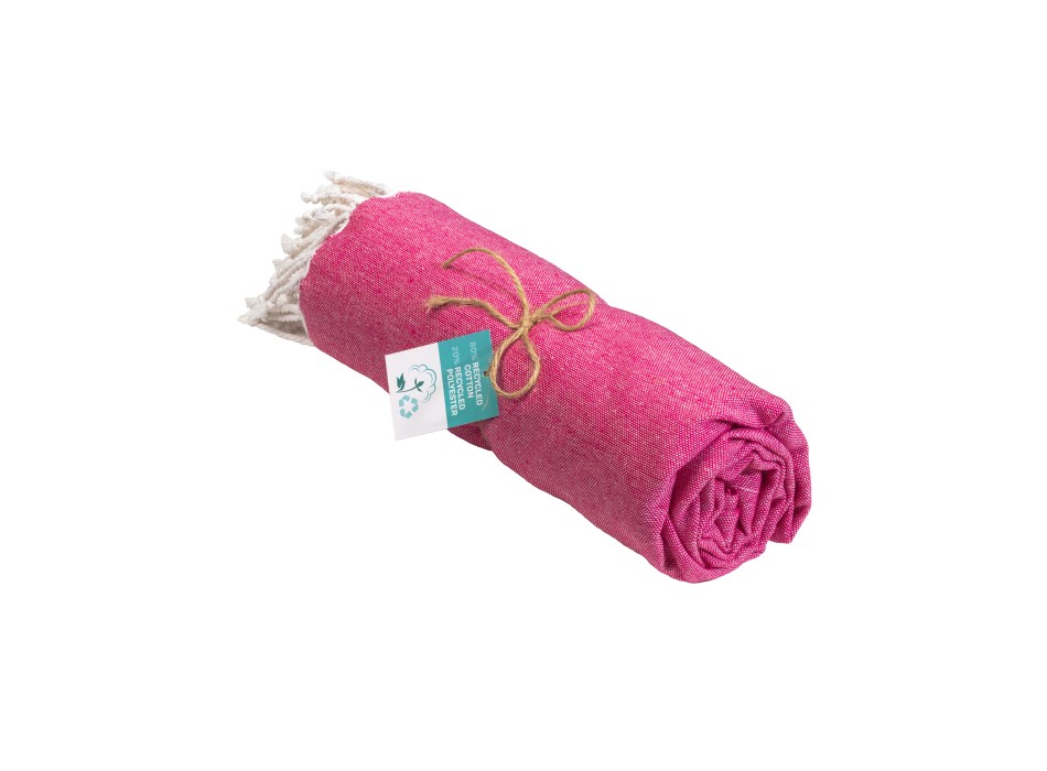 Telo mare/pareo  in cotone riciclato  da 180 gr/m2 con frange, misura 90x170 cm FullGadgets.com