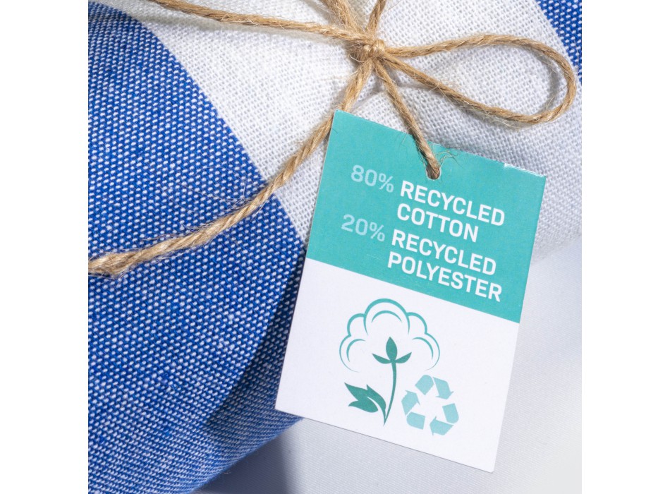 Telo mare/pareo  in cotone riciclato  da 180 gr/m2 con frange, misura 90x170 cm FullGadgets.com