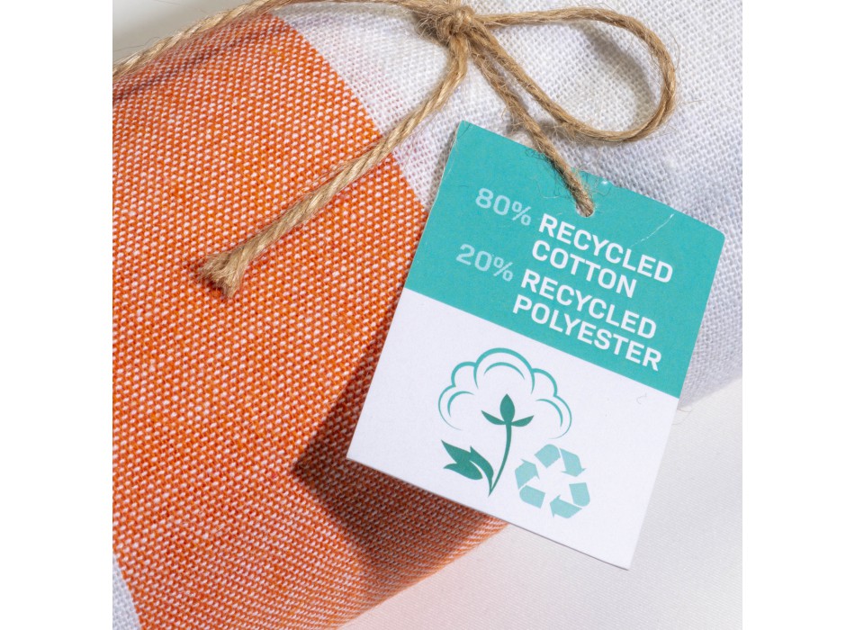 Telo mare/pareo  in cotone riciclato  da 180 gr/m2 con frange, misura 90x170 cm FullGadgets.com