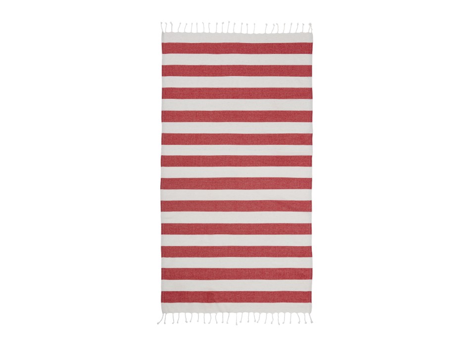 Telo mare/pareo  in cotone riciclato  da 180 gr/m2 con frange, misura 90x170 cm FullGadgets.com