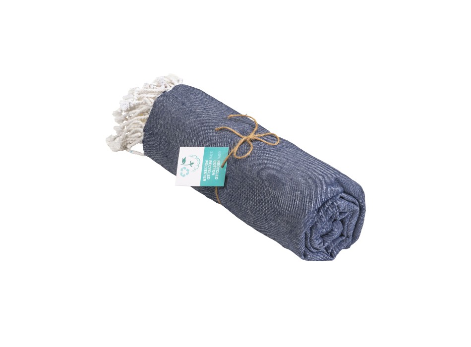 Telo mare/pareo  in cotone riciclato  da 180 gr/m2 con frange, misura 90x170 cm FullGadgets.com