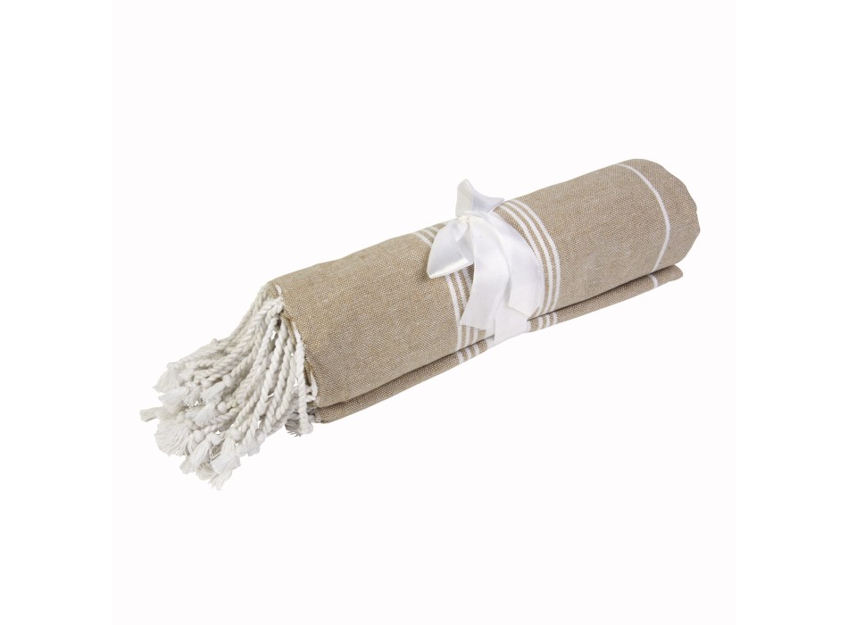 Telo mare/pareo stile Fouta 100% cotone 182gr/m2 con frange, misura  90x170 cm FullGadgets.com